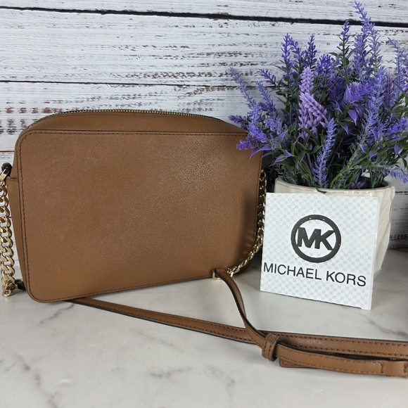 Michael Kors Tan Saffiano Leather Crossbody - Picture 7 of 11